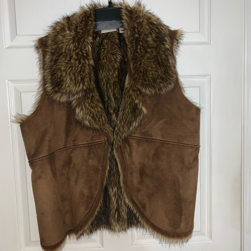 Brown Faux Fur Vest